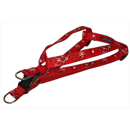 Sassy Dog Wear BANDANA RED3-H Bandana Dog Harness; Red - Medium